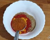 A picture of step 9 of Soya Chunks Capsicum & Onion Curry soyabeena badi ki sabji.