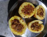 A picture of step 6 of Soyagranulues stuffed in Boil Potatoes.
