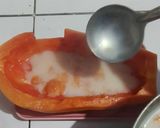 Foto langkah ke 3 dari resep Puding Susu Pepaya.