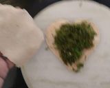 A picture of step 7 of Dil leaves /soya Parantha.