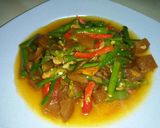 Foto langkah ke 3 dari resep Tauco kikil kacang panjang bumbu rajang.