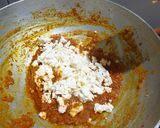 A picture of step 2 of Paneer bhurji in gravy.