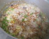 A picture of step 4 of Mutton yakhni polaw potato green piece.