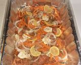 A picture of step 1 of Salmon better then usual.