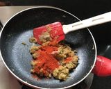 A picture of step 5 of Bharwa Karela.