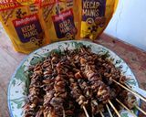 Foto langkah ke 6 dari resep Sate Jamur Tiram Bumbu Kecap.