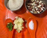 A picture of step 1 of Rajgira Upama.