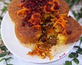 عکس مرحله 15 از دستور تهچین گوشت و آلو 😋