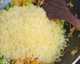 A picture of step 5 of Quinoa upma.