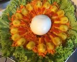Une image de l'étape 8 de Salade de crânes d'oiseaux aux carottes râpées, burrata di buffala et basilic frais.