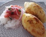 A picture of step 16 of Carmelita-Style Stuffed Potato and Yuca Patties.