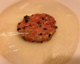 A picture of step 6 of Surf and Turf Dumpling Pancakes.