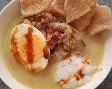 Foto langkah ke 6 dari resep Bubur ayam kuah opor.