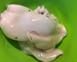 Hình bước làm 1 của món Chả mực cốm Hà nội