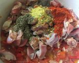 Gombás zúzapörkölt, tarhonyával recept fázis 5 fotója