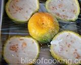 A picture of step 10 of Orange kulfi (made with fresh juice).