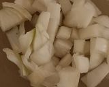 A picture of step 1 of Cheesy broccoli bacon pastabake.