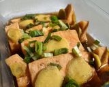 Foto langkah ke 4 dari resep Tim / Kukus Ikan Salmon Jahe (Steam Salmon Ginger and Soy Sauce).