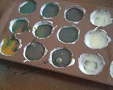 A picture of step 5 of Chocolates with ganache filling.