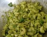 A picture of step 6 of Raw mango spinach pesto pasta.