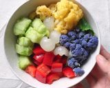 Hình bước làm 2 của món Salad bông cải cầu vồng🌈