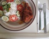 A picture of step 2 of Tropical Rice with chicken.