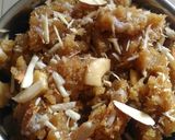 A picture of step 4 of Jaggery rava halwa.