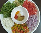 A picture of step 2 of Tofu Tomato Omelette (Savoury Tofu Tomato Pancake).