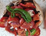 A picture of step 3 of My Stuffed Chorizo and Mozzarella cheese. 😀.