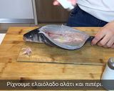 Φωτογραφία βήματος 7 της συνταγής Άνοιγμα ψαριού ‘en portefeuille - σε σχήμα πορτοφολιού’ και γεμιστό στον φούρνο