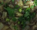 A picture of step 3 of Aloo ki Bhujiya.