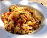 Foto del paso 5 de la receta Risotto de verduras con bacalao