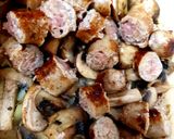 A picture of step 2 of My Sausage, Mushrooms & Pepper Pasta Bake 😘.