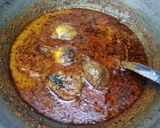 A picture of step 3 of Brinjal curry or barwa baingan without onion garlic.