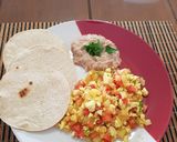 Foto del paso 6 de la receta: Huevo vegano / tofu a la mexicana con papa