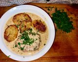 Pezsgőkrémes sertésszelet recept fázis 7 fotója
