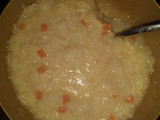 Tortitas de arroz en salsa de tomate