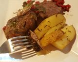 Foto del paso 9 de la receta: ¡Palomita de novillo Sauvignon con papas cascadas al romero!