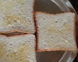 A picture of step 1 of Rainbow sandwich.
