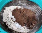 A picture of step 4 of Eggless Chocolate cake with multi grain flour.