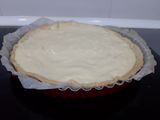 Tarta de crema pastelera con fresas
