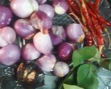 A picture of step 1 of MULAKU CHAMMANTHI(spicy red chilli chutney).