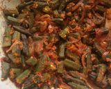 A picture of step 11 of Chatpata Masala Bhindi.