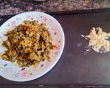 A picture of step 3 of Torai ke chilke ki besan wali sabzi.