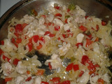 Zapallito revuelto c/pollo y tirabuzón
