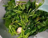 Foto langkah ke 3 dari resep Tumis Bayam Jepang Jamur.
