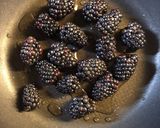 A picture of step 1 of Berry and almond porridge -vegan.