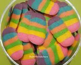 Foto langkah ke 3 dari resep Kukis Lidah Kucing pelangi.