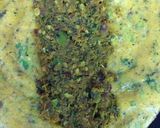 A picture of step 4 of Besan cheela sabzi or vegetarian fish.