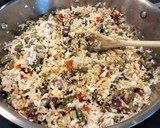 Foto del paso 7 de la receta: Falso arroz de coliflor con rape, gambas y alcachofas